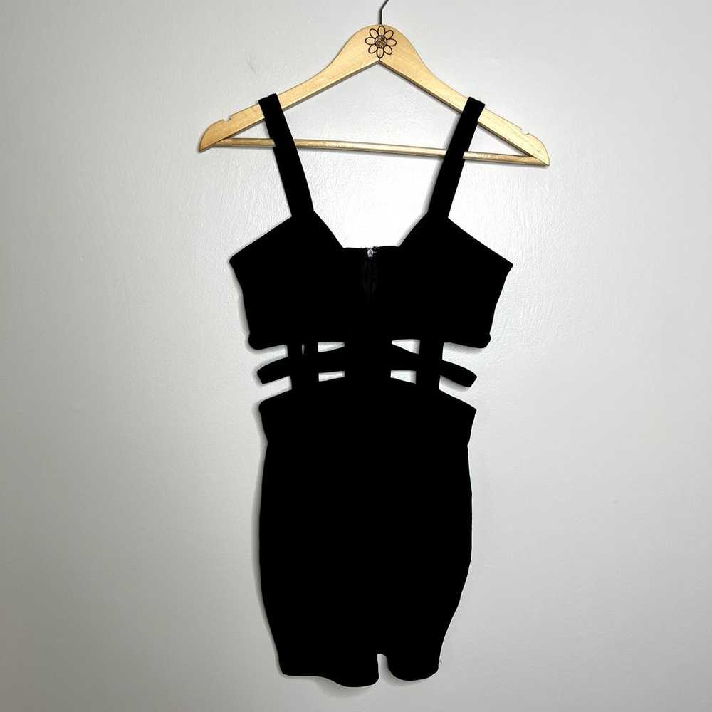 Tobi Black Caged Cutout Mini Dress - image 4