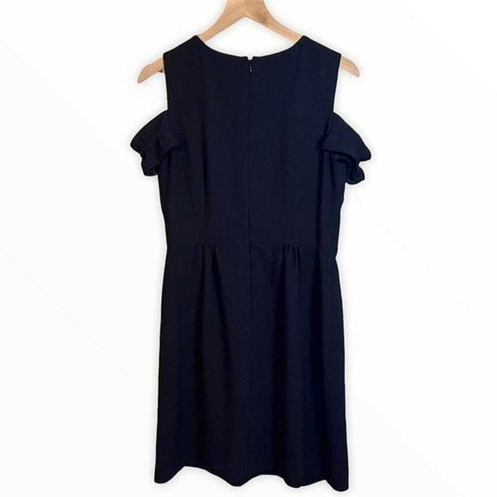 Tahari ASL black cold shoulder short sleeve A-lin… - image 3