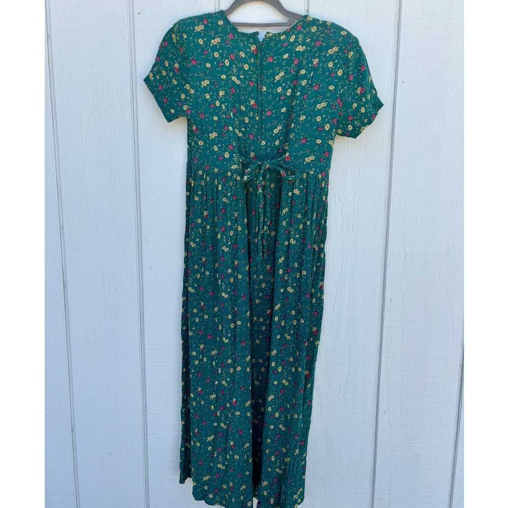 Vintage Robbie Bee Midi Dress, Green Ditsy Floral… - image 2