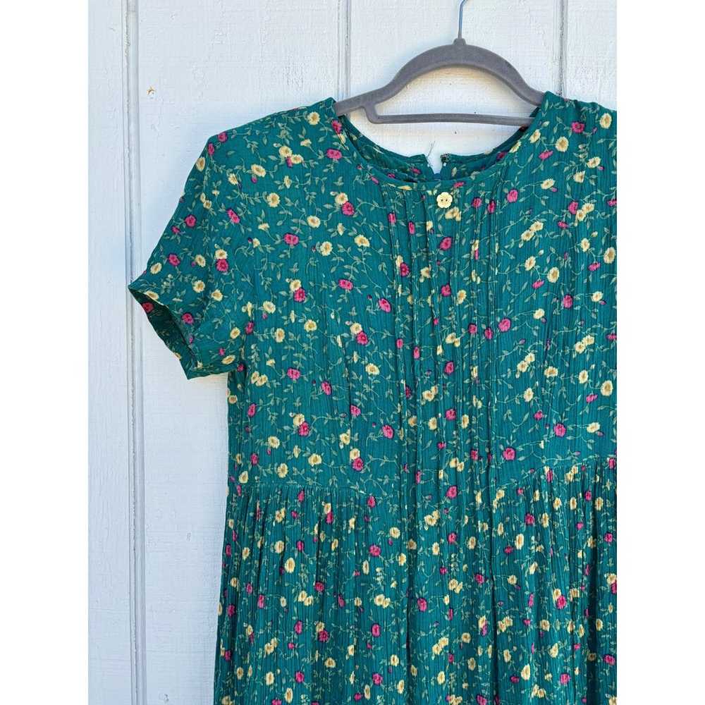 Vintage Robbie Bee Midi Dress, Green Ditsy Floral… - image 3