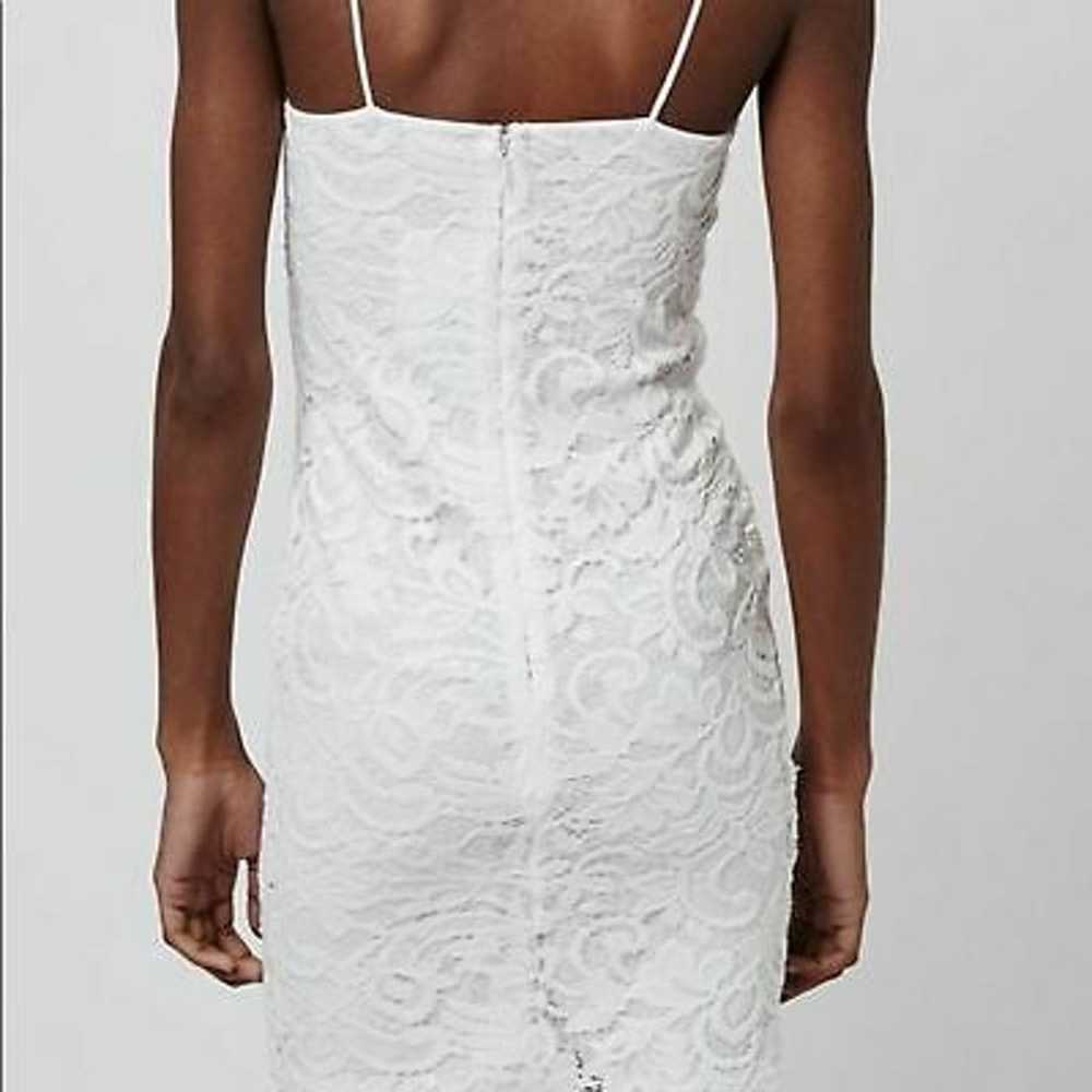 Topshop White Lace Crochet Square Neck Stretch Mi… - image 2