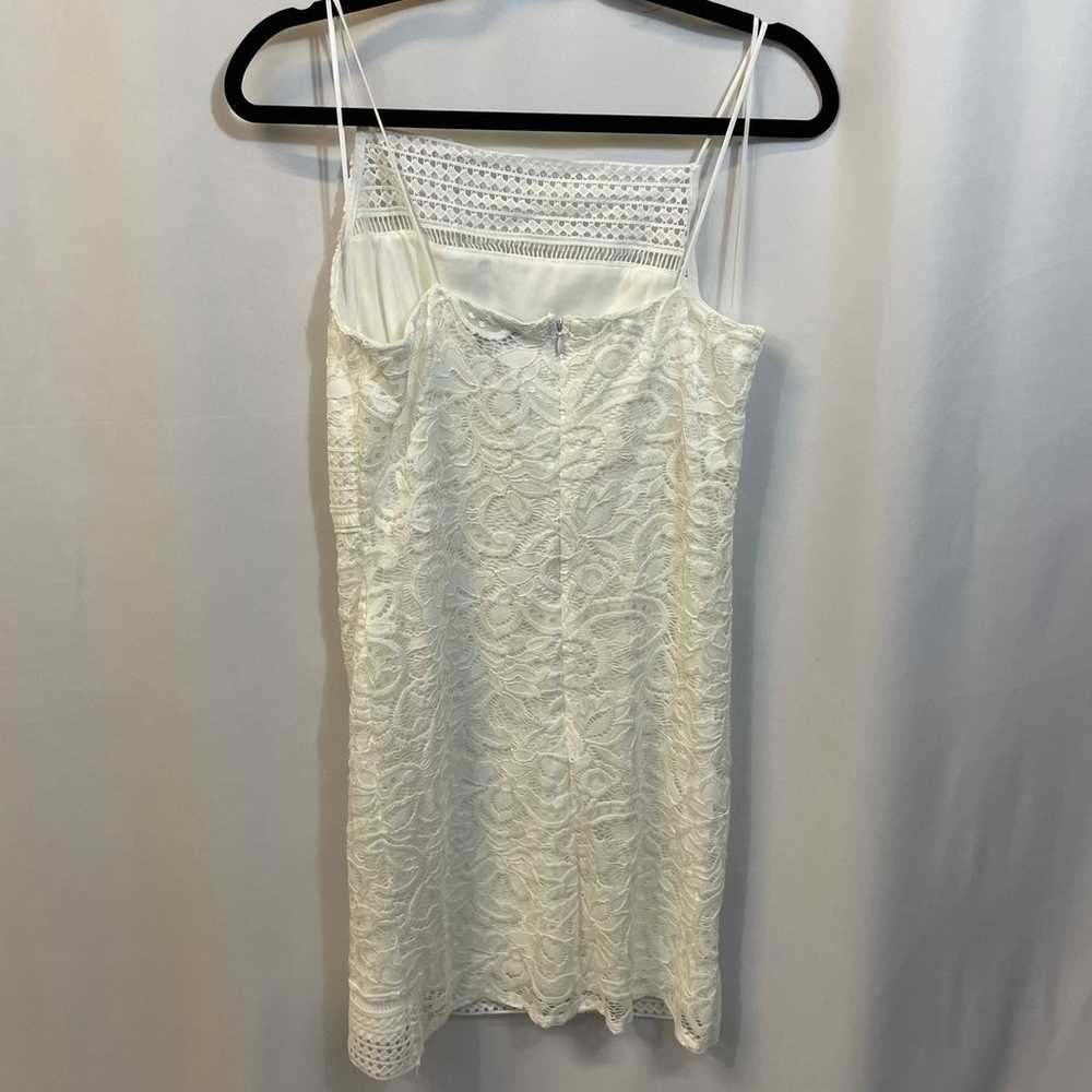 Topshop White Lace Crochet Square Neck Stretch Mi… - image 6