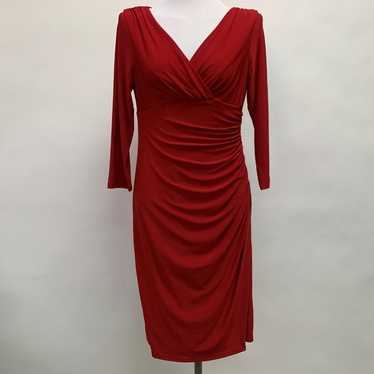 ND New Directions Women's Dress Size 10 Red Faux W