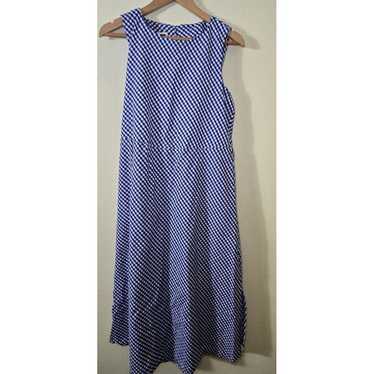 Anne Klein Cotton Gingham Dress - Blue Lapis/Brigh