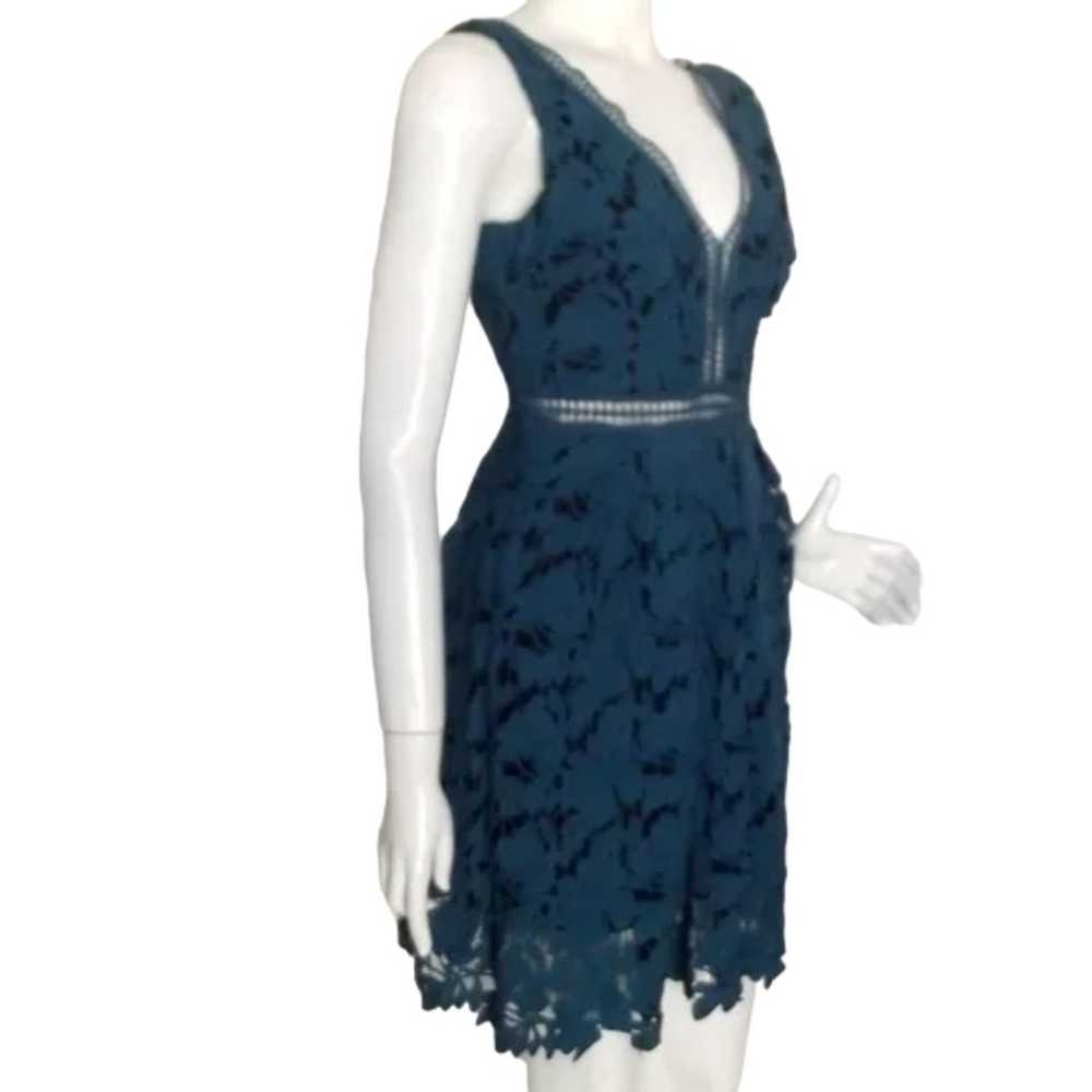 ROMEO & JULIET Dress, M, Teal Floral Eyelet Lace,… - image 3