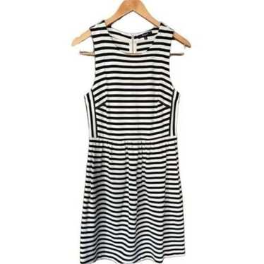 Madewell Black and White Striped Dress