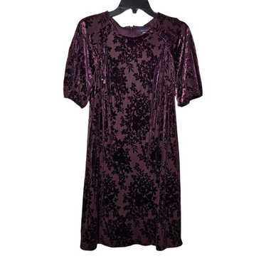 Tommy Hilfiger Womens Purple Velvet Burnout Flora… - image 1