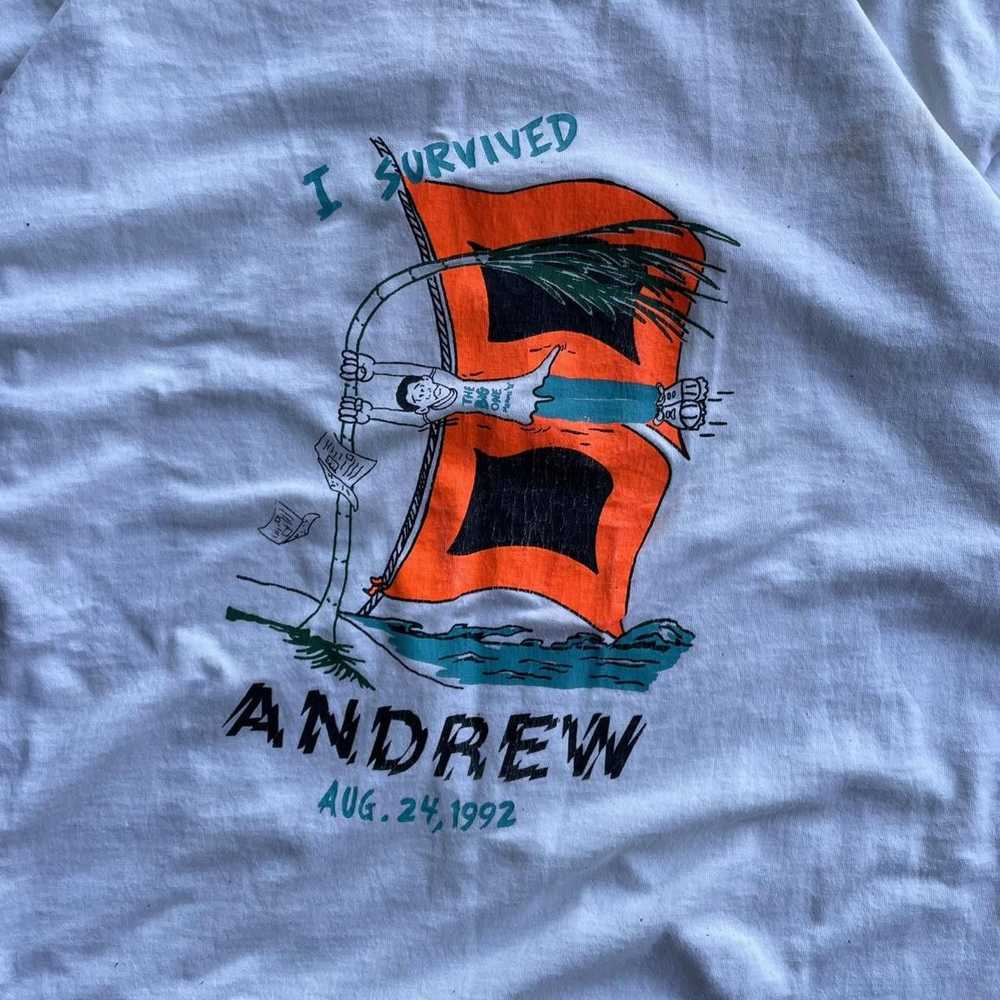 Other 90’s White Hurricane Andrew K-Mart Tee - image 2