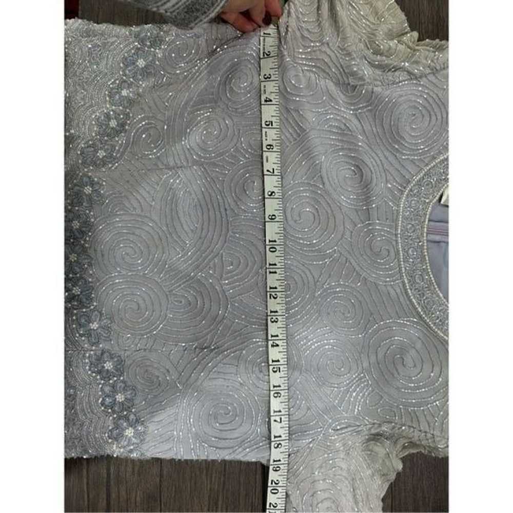 Vintage Draper's & Damon's White Embellished Bead… - image 11