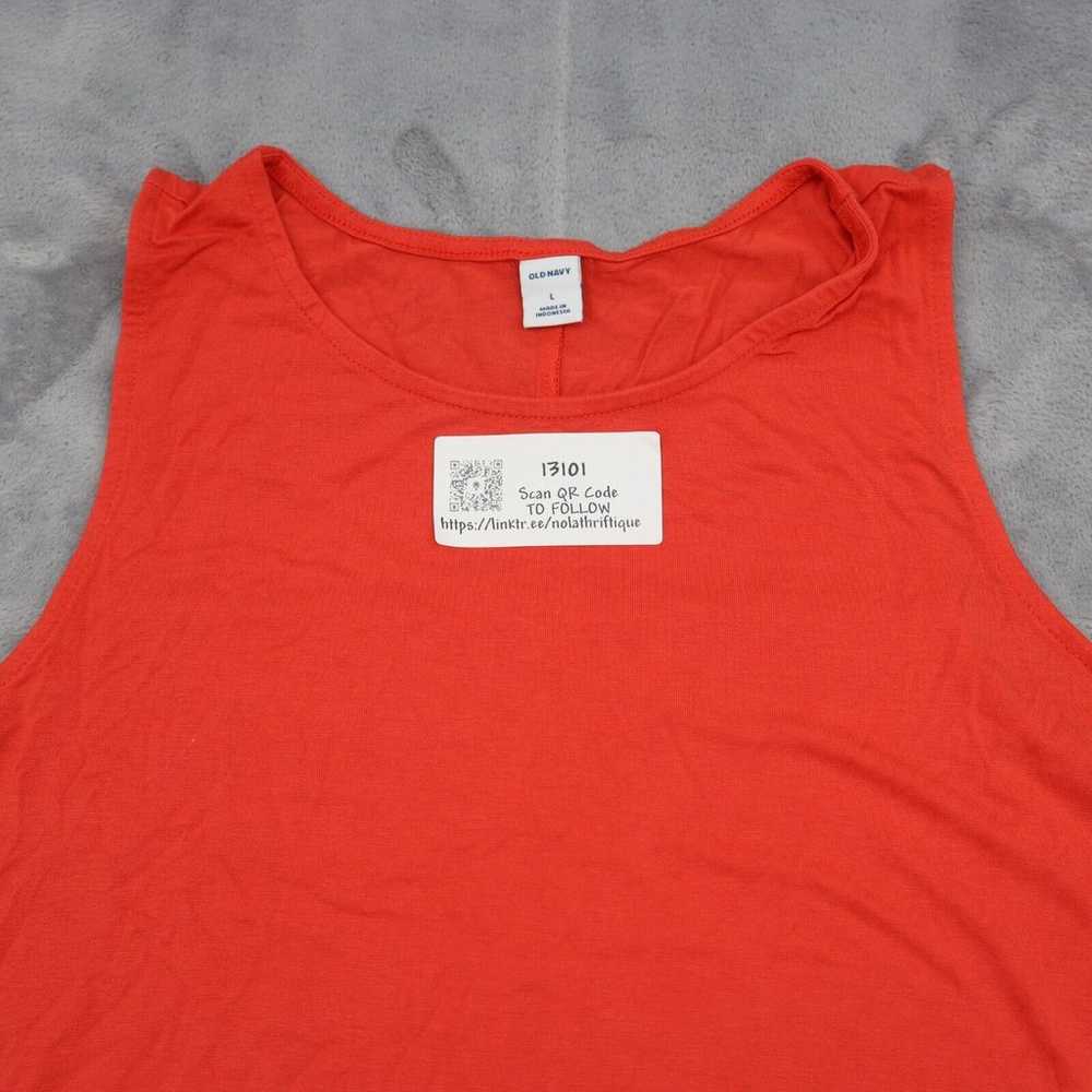 Old Navy Dress Womens L Orange Knee Length Sleeve… - image 10