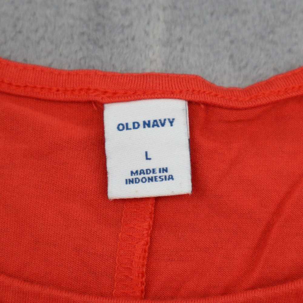 Old Navy Dress Womens L Orange Knee Length Sleeve… - image 2