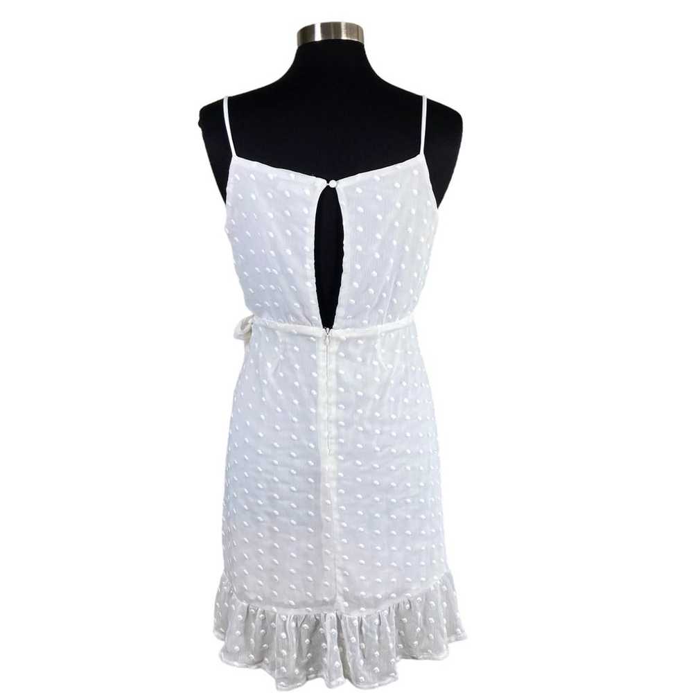 Gianni Bini White Swiss Dot Faux Wrap Sundress La… - image 3