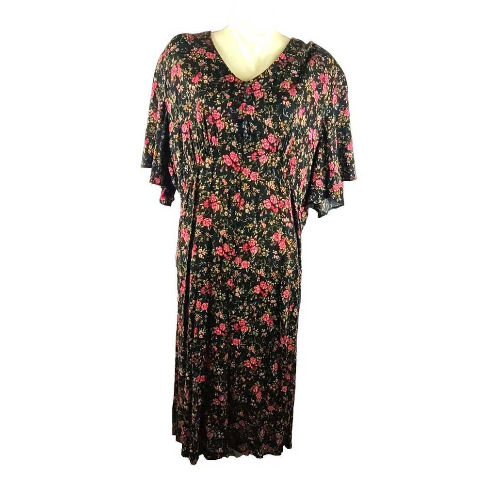 Vintage Betsy Lauren Women Dress Size 16 Black Re… - image 8