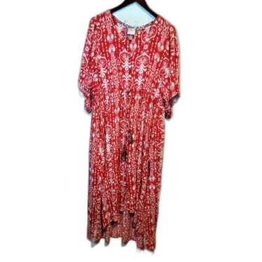 Knox Rose Red Short Sleeved Maxi Dress Size XL