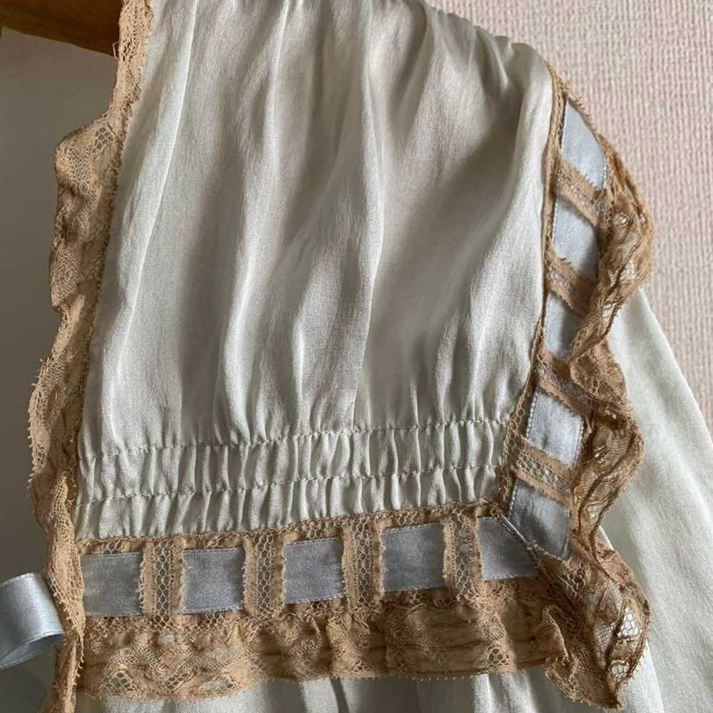 Antique Blouse Vintage Women's Secondhand Lace Si… - image 2