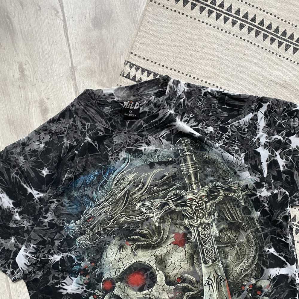 Expert Horror × Rock T Shirt × Skulls 💀Vintage 9… - image 2