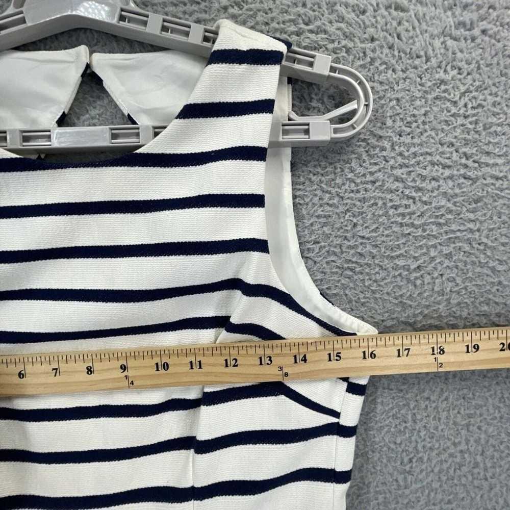 Eliza J Dress Women 6 Blue White Striped Nautical… - image 2