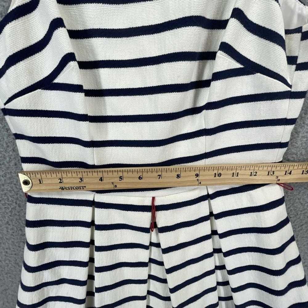 Eliza J Dress Women 6 Blue White Striped Nautical… - image 3