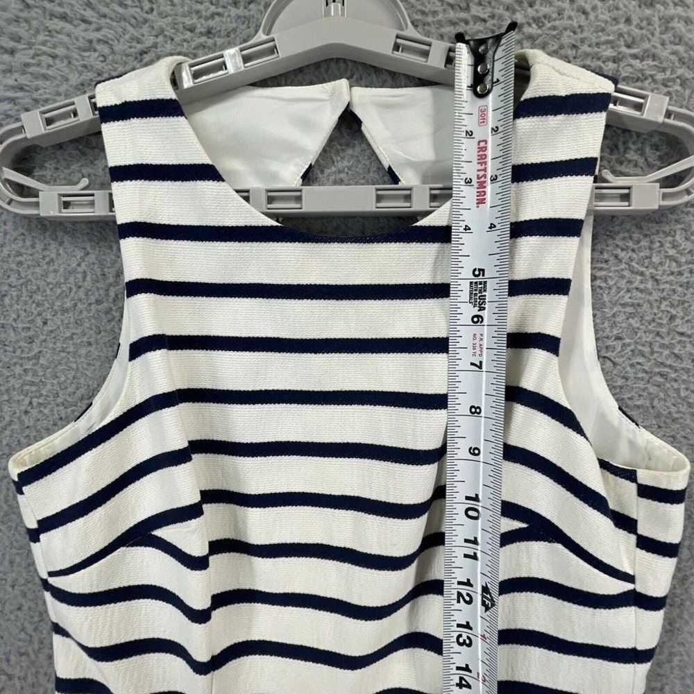 Eliza J Dress Women 6 Blue White Striped Nautical… - image 4