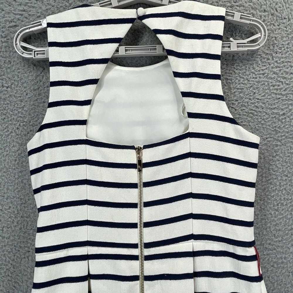 Eliza J Dress Women 6 Blue White Striped Nautical… - image 9