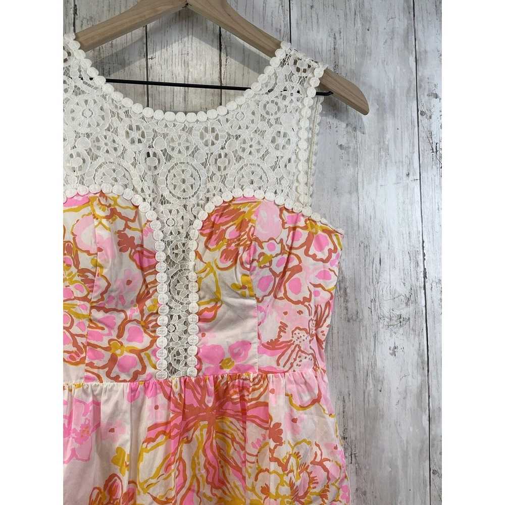 Lilly Pulitzer Womens Dress Reagan Pink Floral La… - image 2