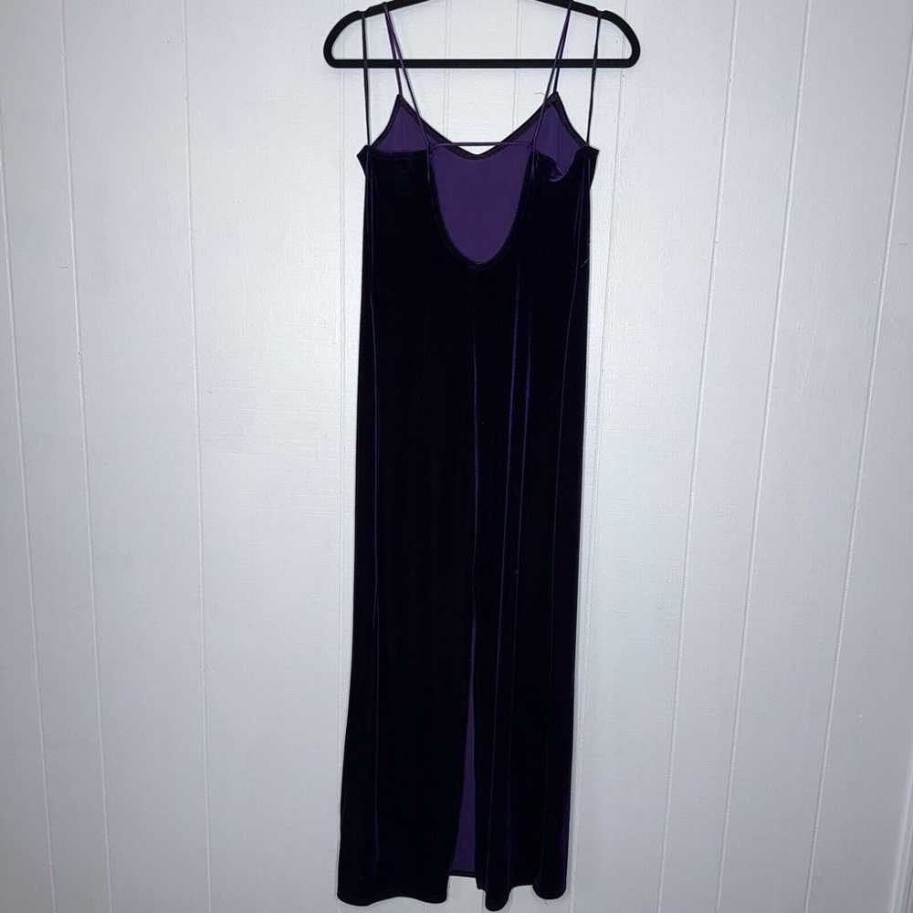 Jump Apparel Vintage 90s Velvet Maxi Dress Beaded… - image 2