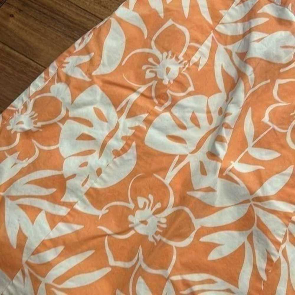 Vineyard vines tropical strapless dress orange fl… - image 2