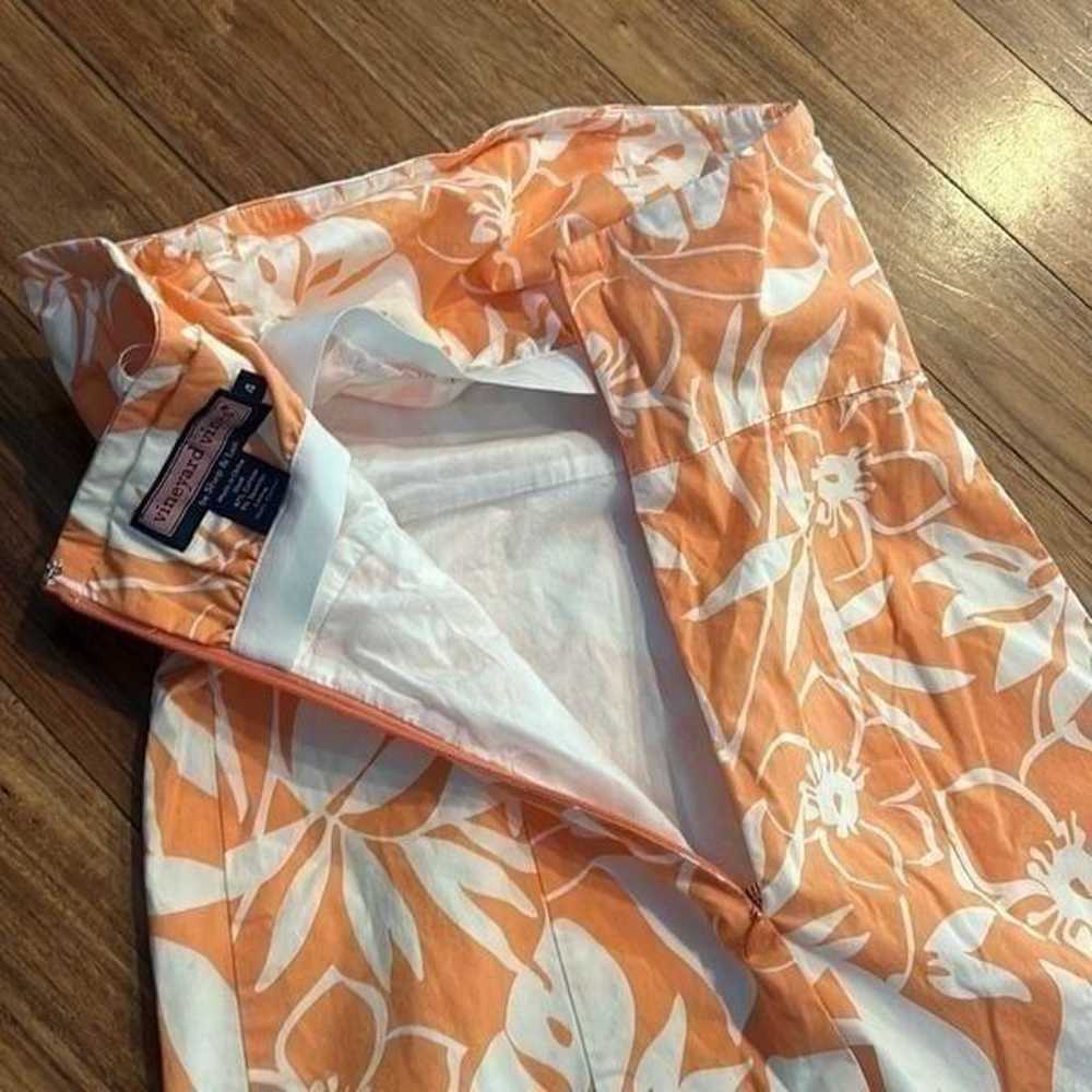 Vineyard vines tropical strapless dress orange fl… - image 8