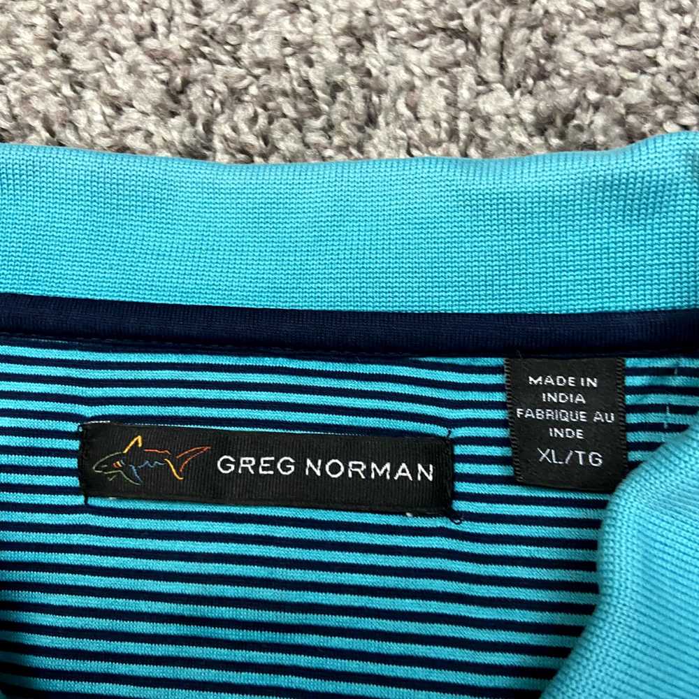 Greg Norman × Streetwear Greg Norman Striped Polo… - image 3