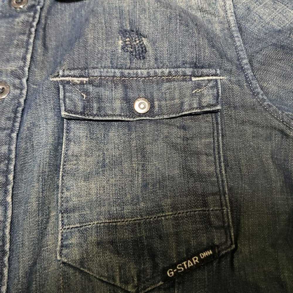 G-STAR RAW Denim Shirt Vintage Rare Used G-Star R… - image 5