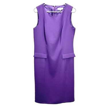 Calvin Klein Purple Sleeveless Crepe Sheath Dress 