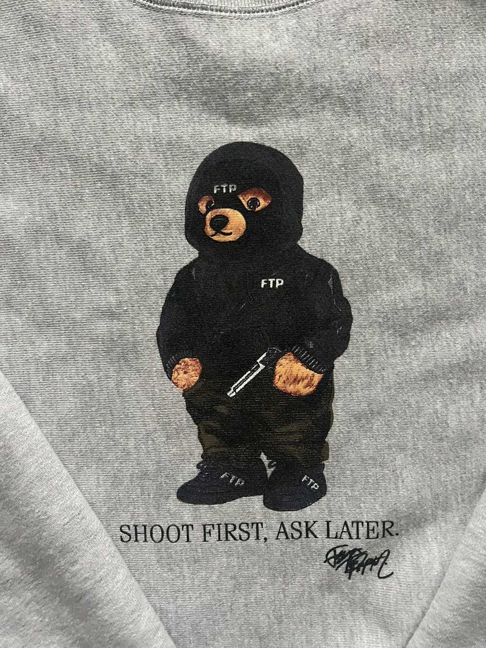 Fuck The Population FTP hooded bear crewneck - image 2