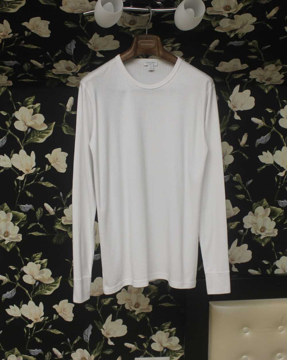 Sunspel Sunspel White Long Sleeve T-shirt - image 1