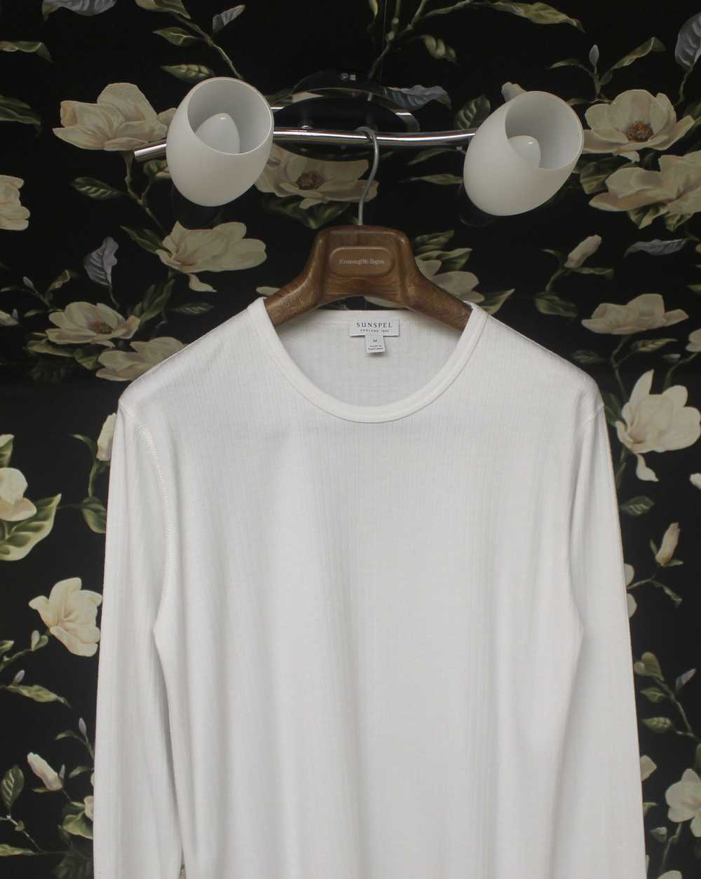 Sunspel Sunspel White Long Sleeve T-shirt - image 2