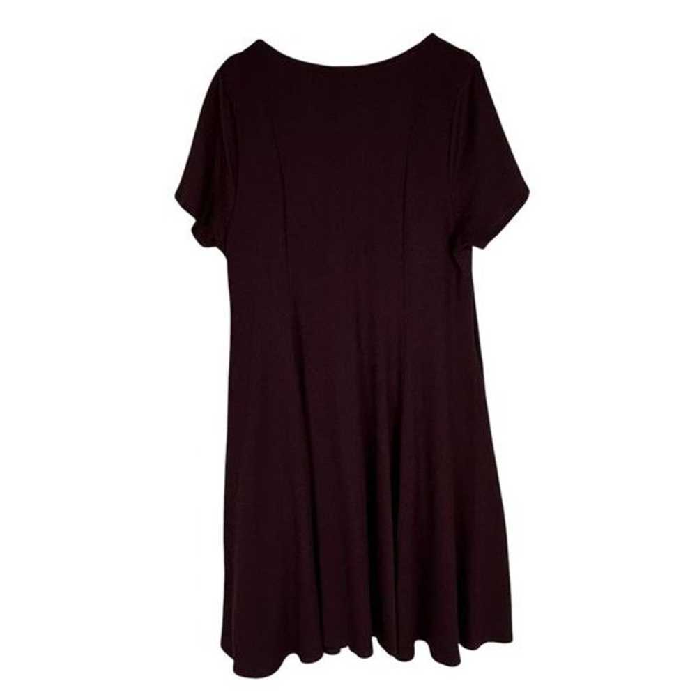 Torrid Slub Rib Fluted Dress size 2 Wine - image 5