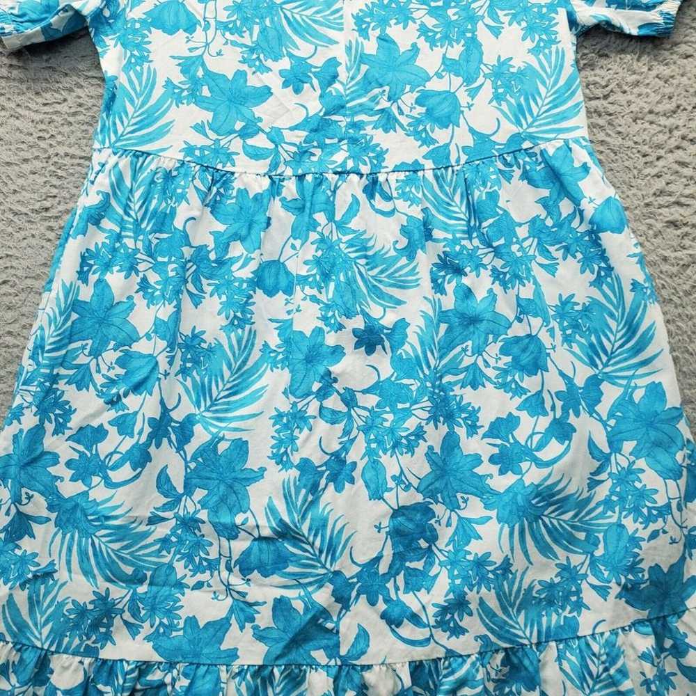 Peyton & Parker Maxi Dress Girls S 7-8 Blue Flora… - image 4