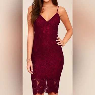 Lulus Burgundy Lace Dress