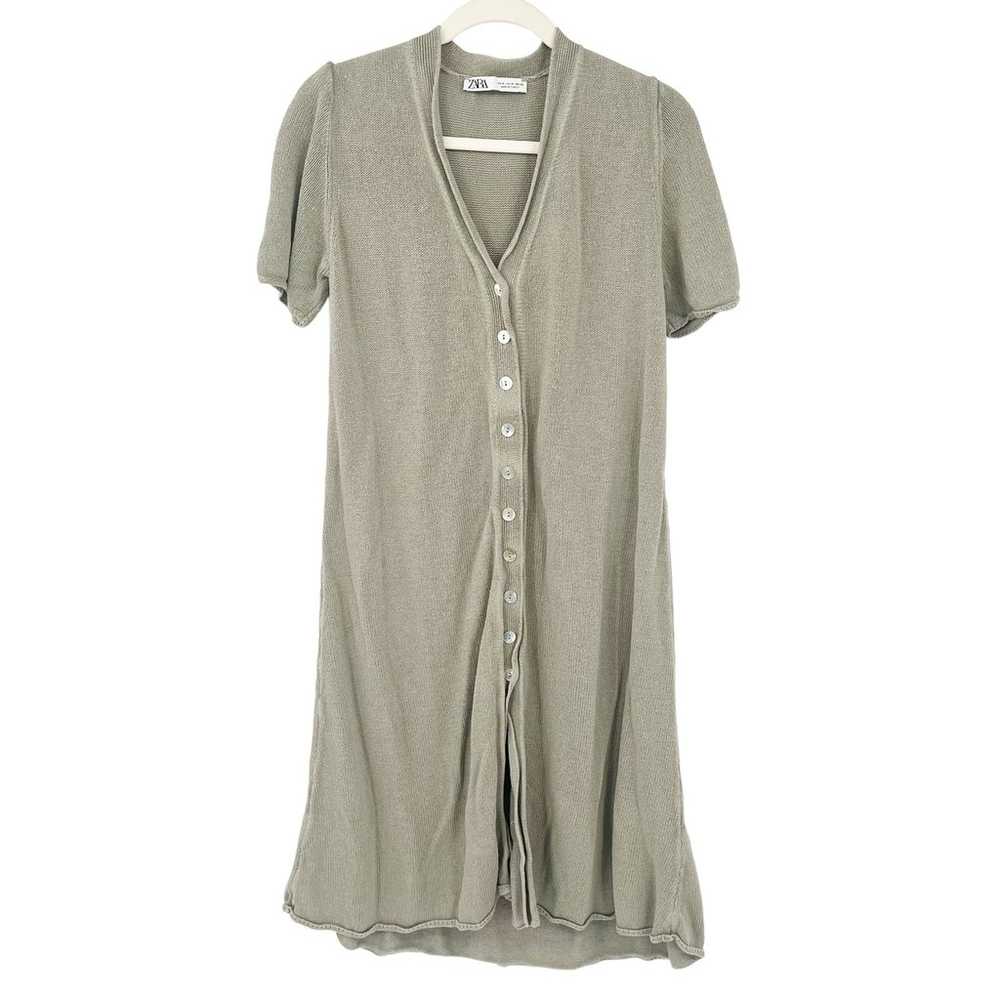 Zara Womens Lagenlook Coastal Button Front Linen … - image 1