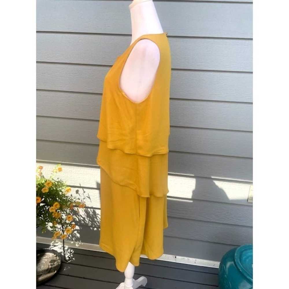 Banana Republic Size 8 Dress Yellow Gold Layered … - image 2