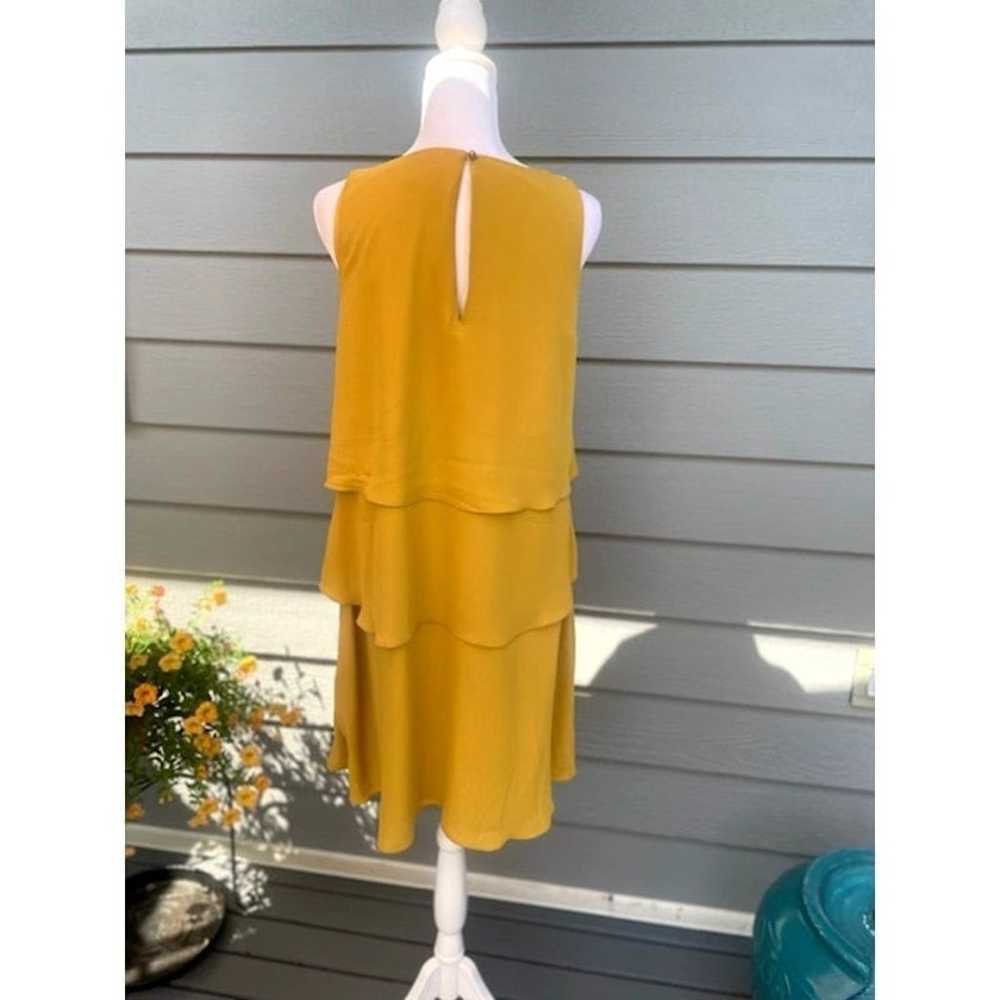 Banana Republic Size 8 Dress Yellow Gold Layered … - image 3