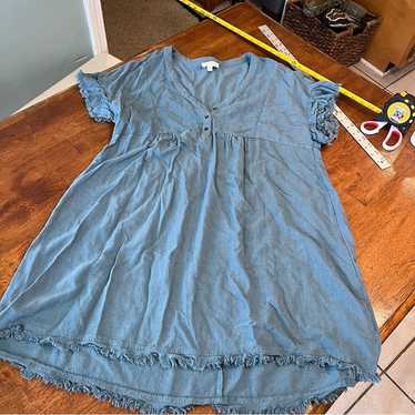 Women’s Umgee blue dress linen cotton blend size X