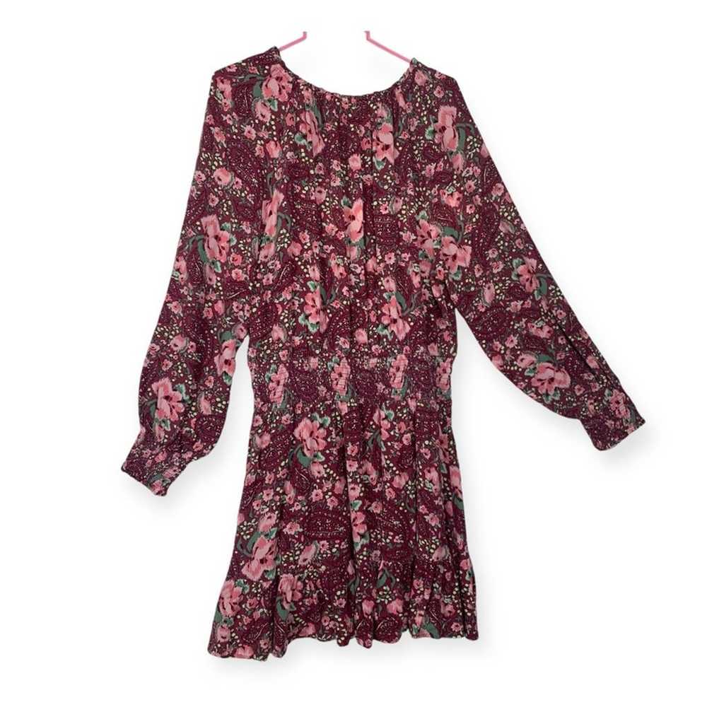 Aerie women's XL floral print dress long sleeve p… - image 3