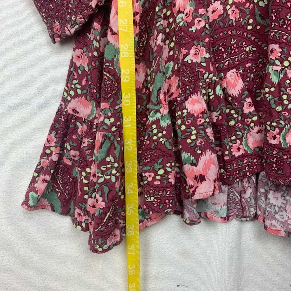 Aerie women's XL floral print dress long sleeve p… - image 6