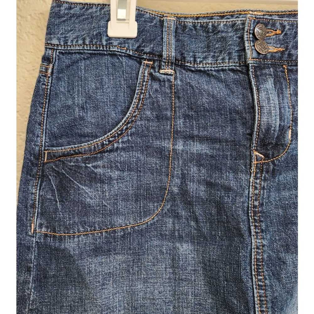 Old Navy Old Navy Blue Faded Flat Front Denim Min… - image 2