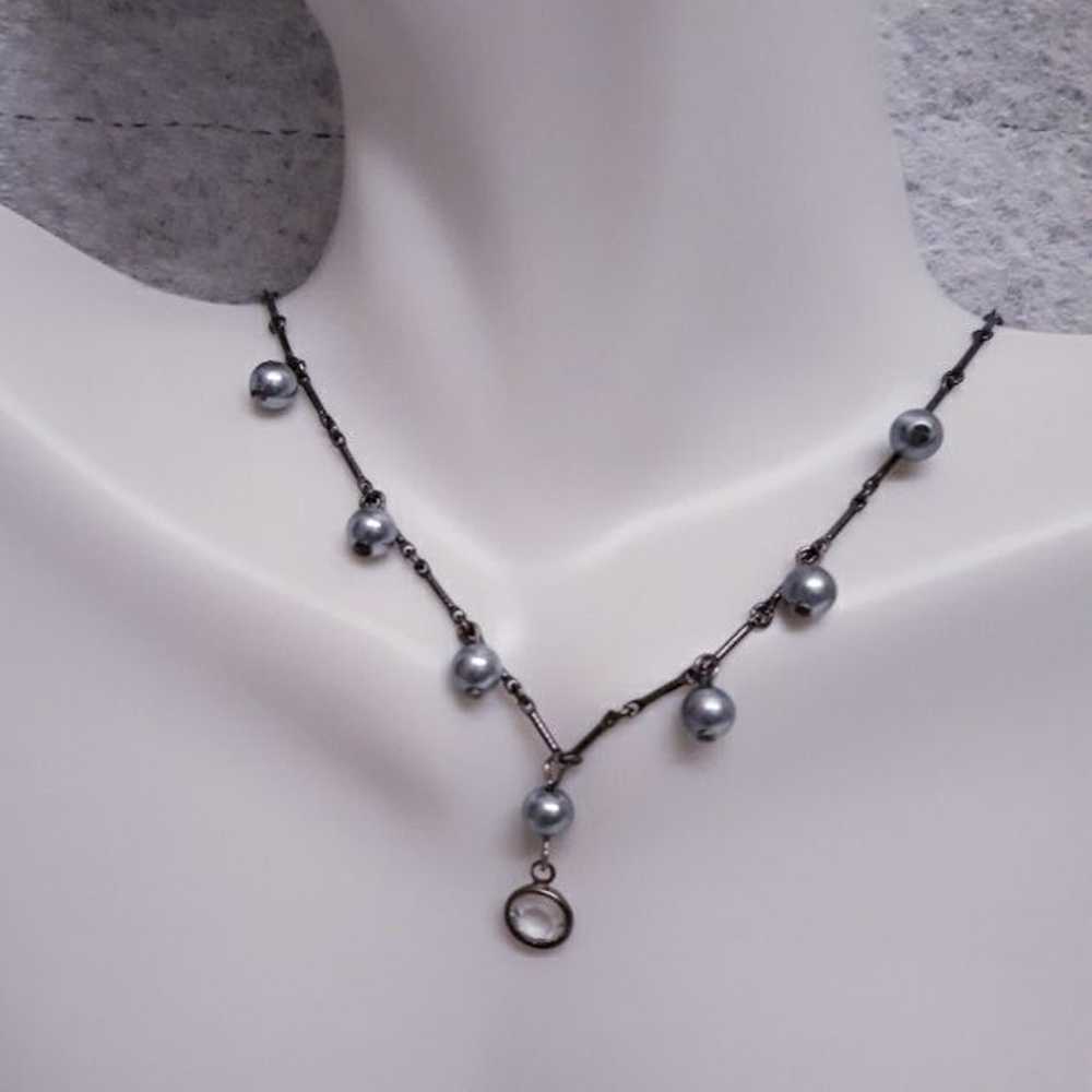 Beautiful FreshWater Pearl Grey Necklace - image 2