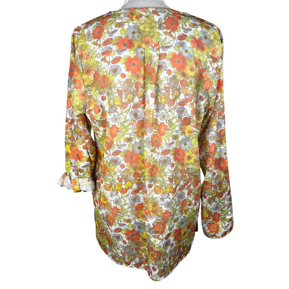 Other Multiples Top Blouse Retro Floral L Semi-Sh… - image 2