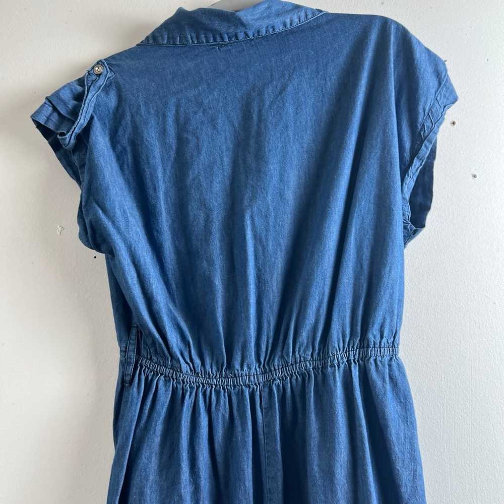 Falling Flower size S maxi denim jeans dress; lig… - image 8