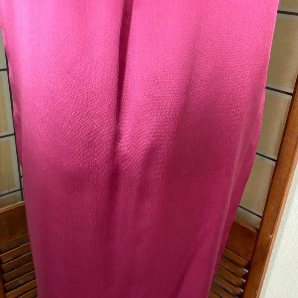 Talbots 100% Silk Burgundy Sheath Midi Length Dre… - image 6