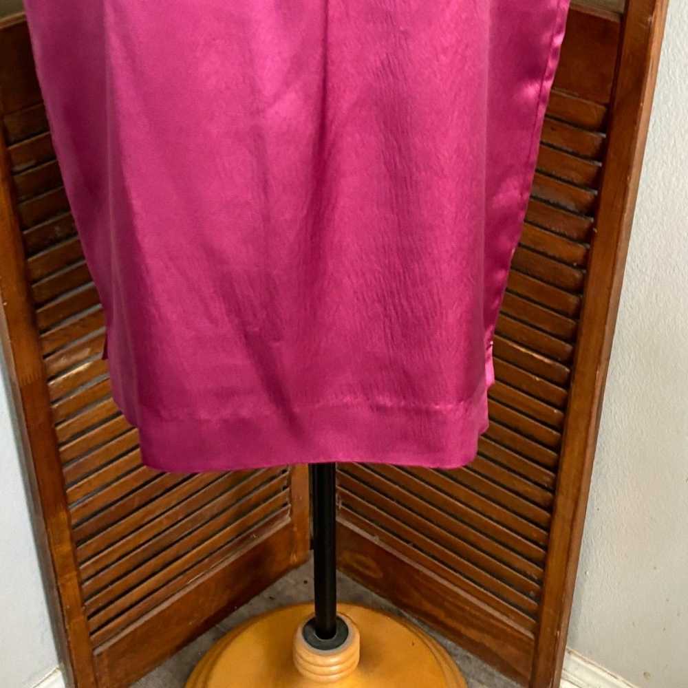 Talbots 100% Silk Burgundy Sheath Midi Length Dre… - image 8