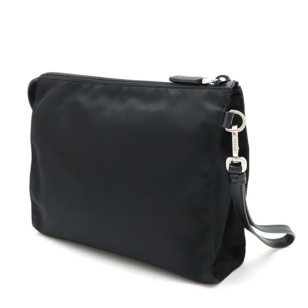 ri56 Prada Second Bag Clutch Multi Pouch Nylon Le… - image 2